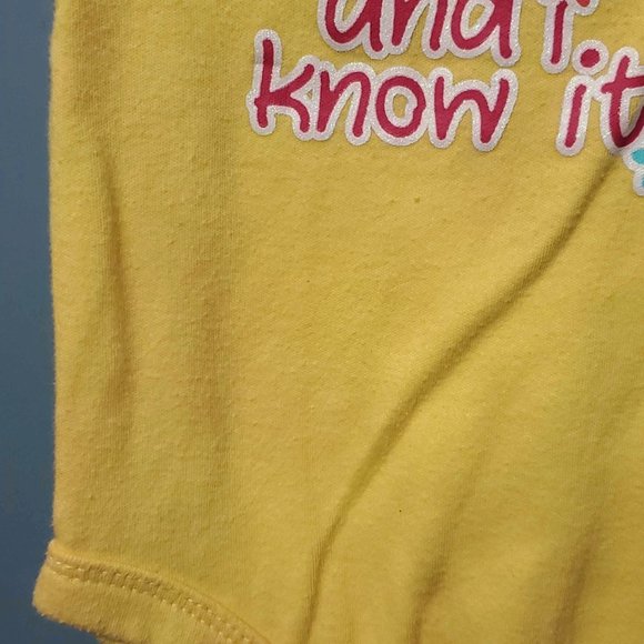 4/$10 Yellow "I'm Sassy and I know It" Graphic Print Onesie |Size: 0-3M - Picture 3 of 5